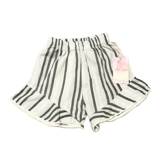 Japna Girls for Kids NWT Striped Bottom Lace Shorts Sz 8 - Picture 1 of 1